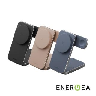 【Energea】Mag trio Plus Qi2 15W三合一 折疊磁吸無線充電座(無線/Magsafe)
