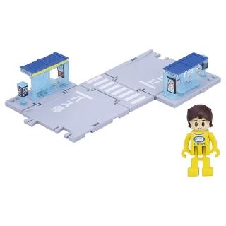 【TOMICA】交通世界 新城鎮 公車站 附人偶(小汽車 場景)