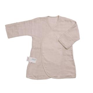 【Swado】竹纖維棉紗布上衣-0-3m/杏仁米(依身形調整大小/最大可穿至約5m/吸濕排汗透氣/手感柔軟滑順)