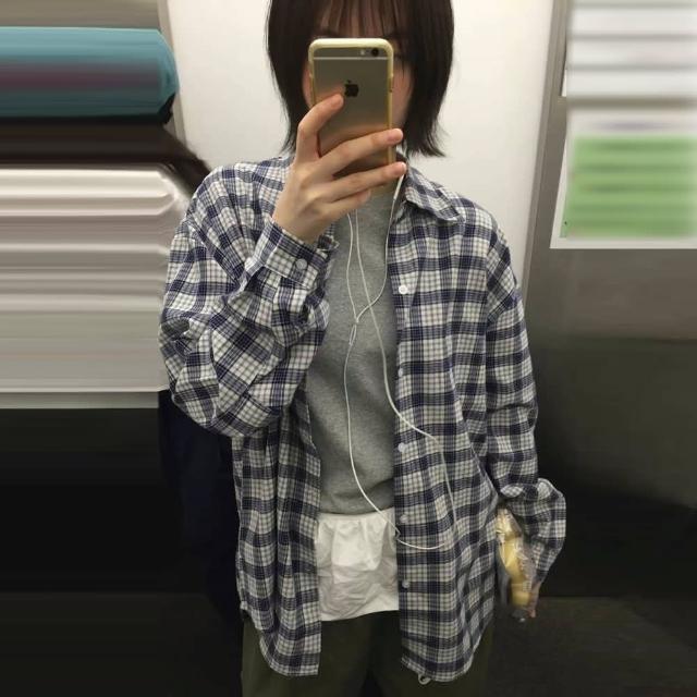【創翊韓都】正韓襯衫 格紋長袖襯衫SMN1005-創翊韓都(預購)