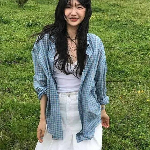 【創翊韓都】正韓襯衫 格紋長袖襯衫SMN1001-創翊韓都(預購)
