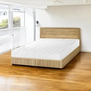 【IHouse】經濟型房間組三件-雙人5尺(床片+床底+獨立筒)