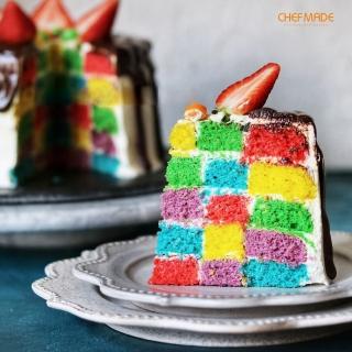 【Chefmade 學廚】8吋彩虹蛋糕烤盤4件套(WK9134圓型彩虹蛋糕烤模 4入組)