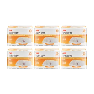 【3M】宜拉膠帶X6盒 4吋 10x500cm 2730TPP-4(高透氣/黏著性佳/不易過敏/不留殘膠)