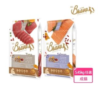 【Bravo 自然禮讚】無穀漢方貓食5.45kg 鮪魚/鮭魚任選(貓飼料 貓糧 寵物飼料 貓乾糧 泌尿道保健)