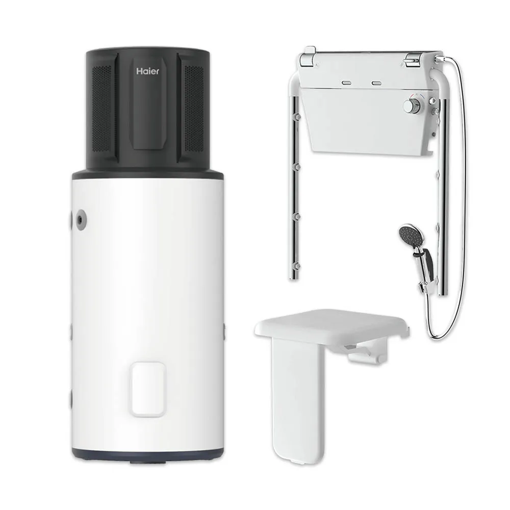 【Haier 海爾】全域型330L雙變頻熱泵熱水器M9+分體式恆溫肩頸SPA坐浴組(不含安裝)