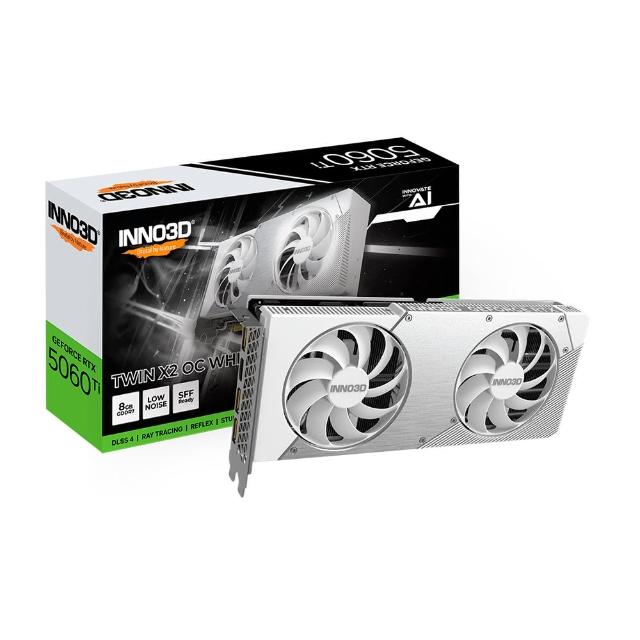 【Inno3D 映眾】卡+電源+板 組合★白GeForce RTX 5060TI 8GB GDDR7 TWIN X2 OC WHITE 顯示卡(850W+B850 A)