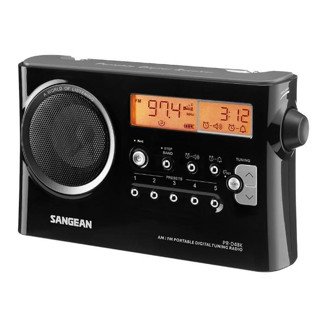 【SANGEAN 山進】AM/FM立體聲二波段收音機/黑 PR-D4/BK