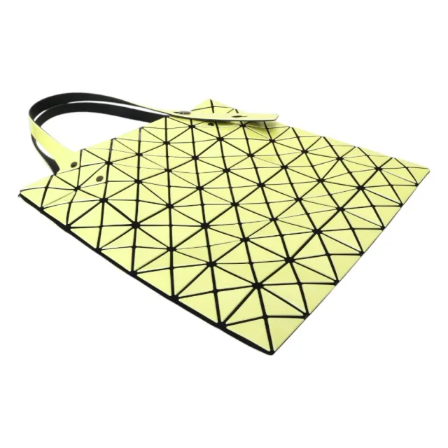 【ISSEY MIYAKE 三宅一生】BAOBAO幾何小菱格7x7手提包亮面(炫光黃)