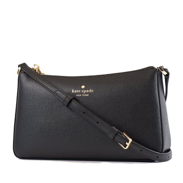【KATE SPADE】Ginnie 防刮拉鍊斜背包-黑色