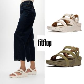 【FitFlop】SKINNY II 後帶皮革造型涼鞋(二色)