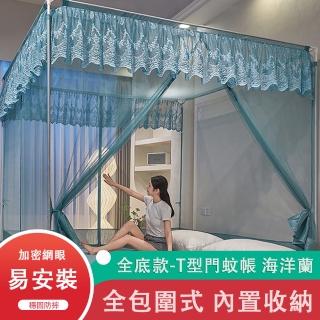 【臻品購】方頂蚊帳 蒙古包防蚊帳篷 露營蚊帳 加高可站防摔一體式 床簾(防摔三開門 可拆洗 適用於1.8米床)