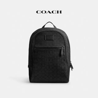 【COACH】蔻馳官方直營 THEO經典Logo後揹包-黑色(CAK98)