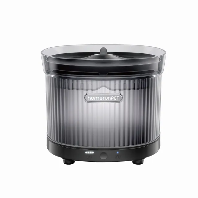 【HomeRun 霍曼】寵物雙無線飲水機 2L 雲霧白/玄影黑(7800mAH超大容量電池)