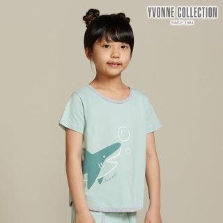 【YVONNE 以旺傢飾】鯊魚網印短袖上衣-薄荷綠