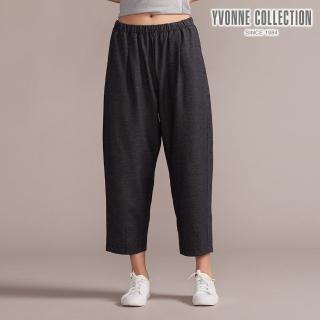 【YVONNE 以旺傢飾】鋅纖維仿牛仔彈性長褲-黑