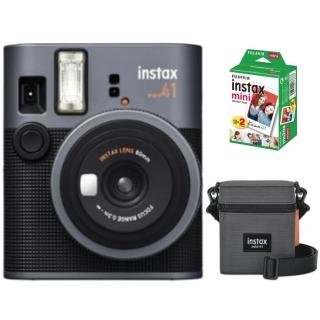 【FUJIFILM 富士】instax mini 41 拍立得相機 含空白底片20張+原廠相機包(mini41 公司貨)