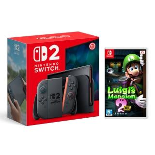 【Nintendo 任天堂】Switch 2 主機+《路易吉洋樓 2 HD》+《9H鋼化貼》