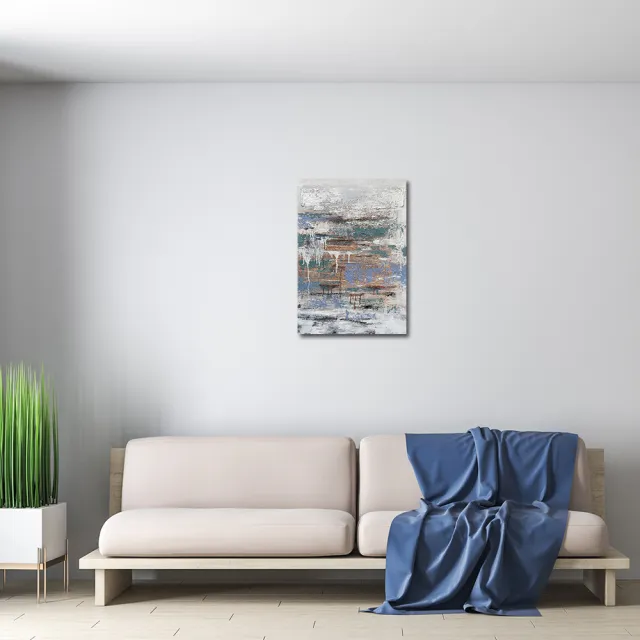 【御畫房】當代國家級展覽畫家 抽象系列手繪油畫70×100cm(DB-136)