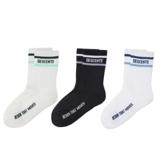 【DESCENTE】迪桑特 OUTLAST 基本百搭款中筒襪 中性 運動襪(白色/黑色/杏色)