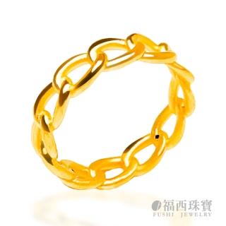 【福西珠寶】黃金戒指 6D歐美戒 圈圈古巴戒(金重：0.33錢正負0.03錢)