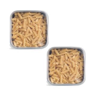 【美國優康 U-Konserve】不鏽鋼方形保鮮盒蓋 1500ml 透明兩入組(UKL001-1)