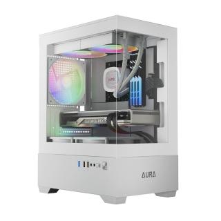 【GAMDIAS】AURA GC9M ARGB白 MATX 電腦機殼