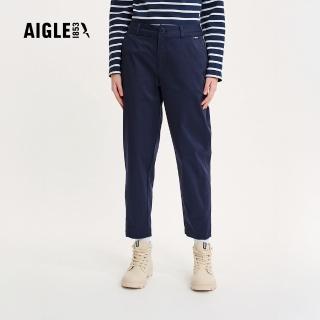 【AIGLE】女 快乾彈性九分褲｜AG-4P228A057 深藍(coolmax 吸濕排汗 快乾 彈性褲)