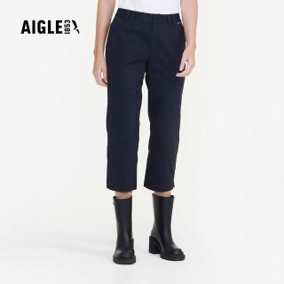 【AIGLE】女 快乾彈性七分褲｜AG-4P229A057 深藍(coolmax 吸濕排汗 快乾 彈性褲)