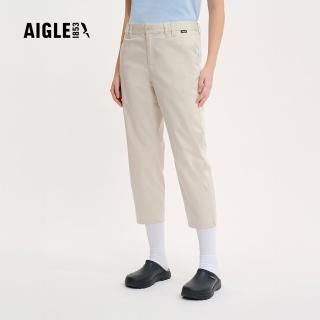 【AIGLE】女 快乾彈性七分褲｜AG-4P229A138 淺卡其(coolmax 吸濕排汗 快乾 彈性褲)