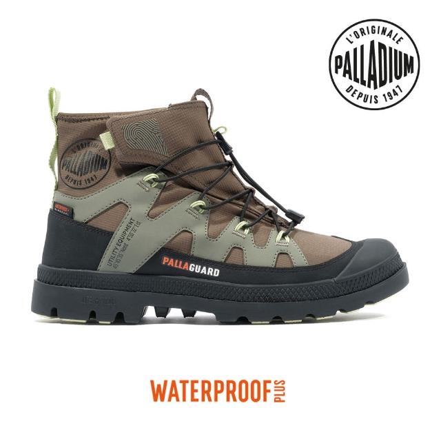 【Palladium】PAMPA LITE+ XPLOR WP+再生科技輕量橘標防水鞋/休閒鞋-男鞋/女鞋-軍綠/黑(74383-325-M)
