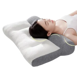 枕頭 頸椎枕 反牽引頸椎枕芯 記憶枕 護頸枕 人體工學 反牽引設計 側睡枕(舒適透氣 頭/頸/肩 自然貼合)