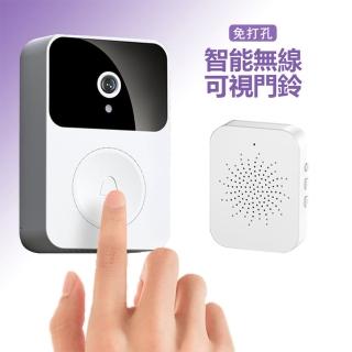 【易居生活館】智慧可視門鈴(門鈴 無線遠端門鈴 家用監控影片對講 高清夜視抓拍)