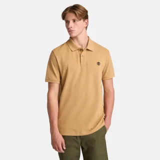 【Timberland官方旗艦】男款淺小麥色休閒短袖Polo衫(A24H2EH3)