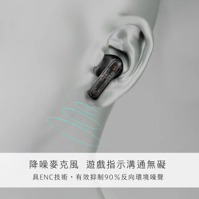 【KINYO】電競炫光無線藍牙耳機 半入耳式藍芽耳機(IPX5防水/降噪麥克風/高續航力)