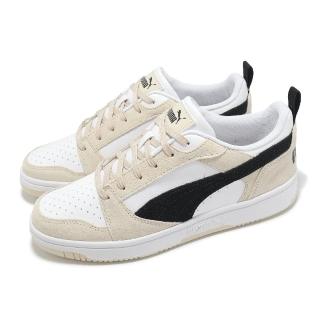 【PUMA】休閒鞋 Rebound V6 Low SD 男鞋 女鞋 米白 黑 復古 情侶鞋(402262-02)