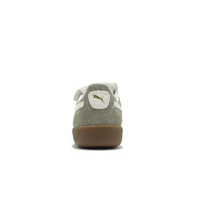 【PUMA】休閒鞋 Palermo Premium Suede 男鞋 女鞋 綠 米白 翻鞋舌 麂皮 德訓鞋(402350-02)