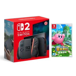 【Nintendo 任天堂】Switch 2 主機+《星之卡比 探索發現》+《9H鋼化貼》