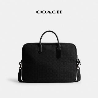【COACH】蔻馳官方直營 THEO經典Logo公事包-黑色(CAK97)