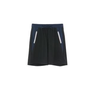 【GIORDANO 佐丹奴】童裝撞色涼感彈力短褲 G-MOTION系列(70 標誌黑X新海軍藍)