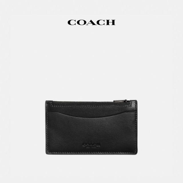 【COACH】蔻馳官方直營 拉鍊卡夾-黑色(4829)
