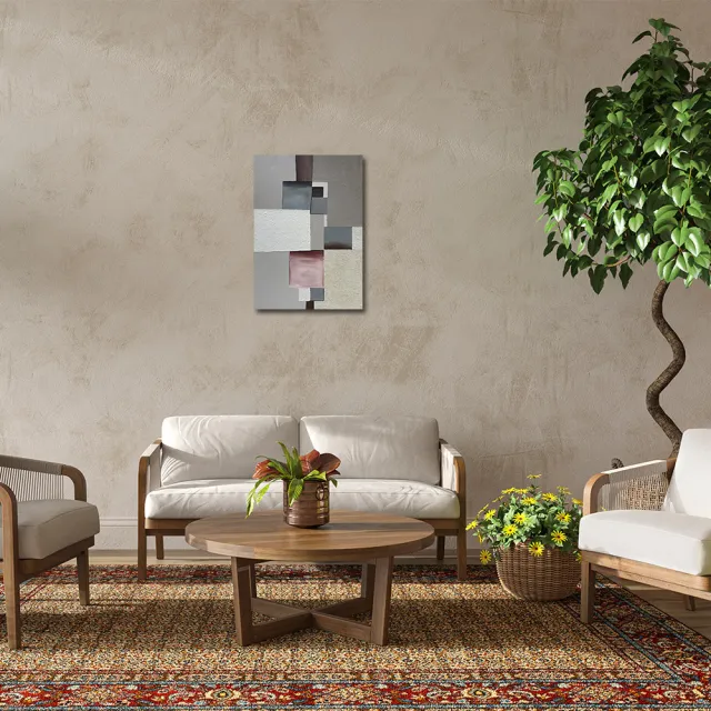 【御畫房】當代國家級展覽畫家 抽象系列手繪油畫70×100cm(DB-144)