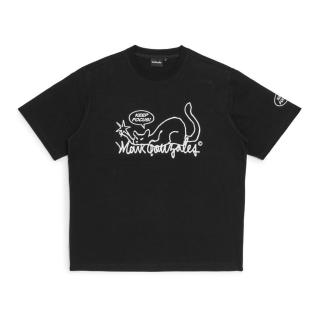 【Mark Gonzales】男女同款 MG NECO 貓咪T恤-黑色