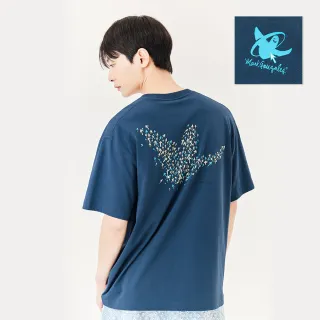 【Mark Gonzales官方旗艦】男女同款 INTERNET 小天使T恤-藍色