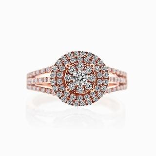 【One&Only Daimond】Peace and Wisdom 鑽石戒指 最白D色 18k金 玫瑰金 天然鑽石(母親節禮物)