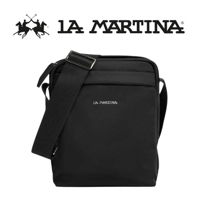 【LA MARTINA】義大利原裝進口 頂級輕量肩背包 1814T(黑色)