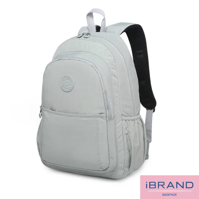 【iBrand】雙11 輕盈防潑水簡約雙拉鍊隔層後背包(防水包 多色任選)