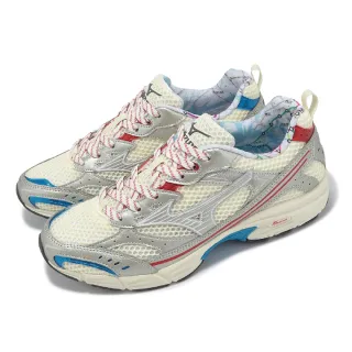 【MIZUNO 美津濃】休閒鞋 MXR 男鞋 米白 銀 Osaka Pack 拼接 緩衝 大阪 復古跑鞋 美津濃(D1GA2508-01)