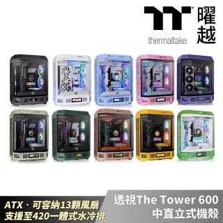 【Thermaltake 曜越】透視The Tower 600中直立式機殼 ATX可容納13顆風扇(CA-1Z1-00MXWN-00)