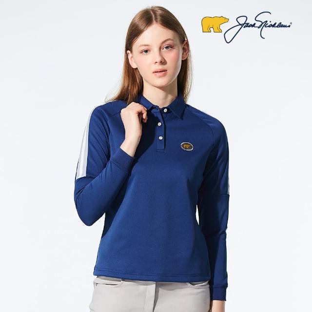 【Jack Nicklaus 金熊】GOLF女款吸濕排汗POLO衫/高爾夫球衫(藍色)